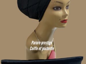 Parure coiffe égyptienne et pochette rectangulaire